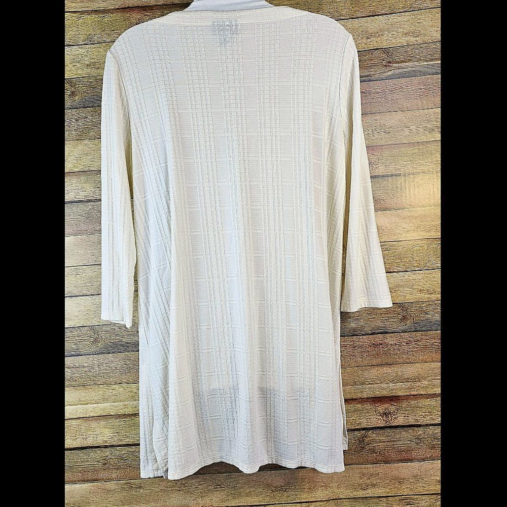 J Jill Wearever Collection Tunic Top Ivory Size M - Picture 2 of 6